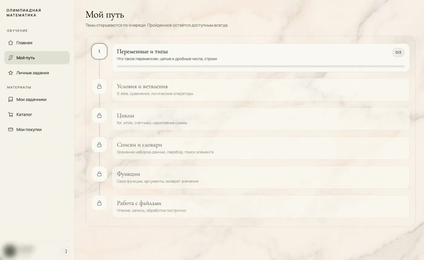Олимпиадная математика: Мой путь